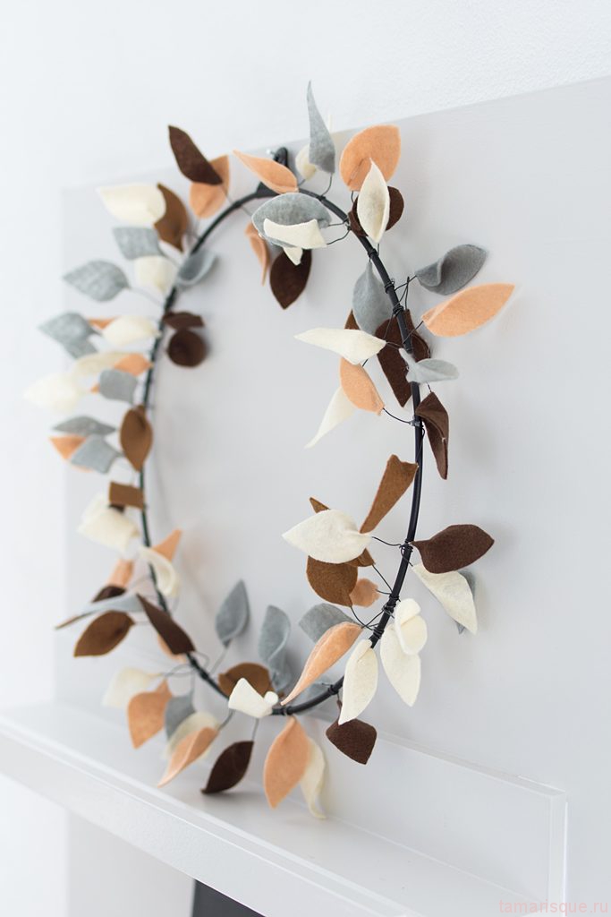 Осенний венок из фетра