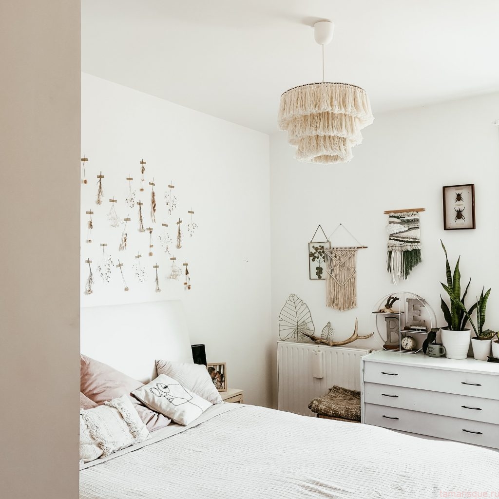 Абажур с эффектом макраме